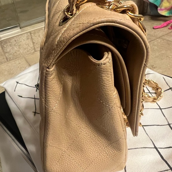 Chanel Tan Quilted Leather Chain Bag - Picture 3 of 10